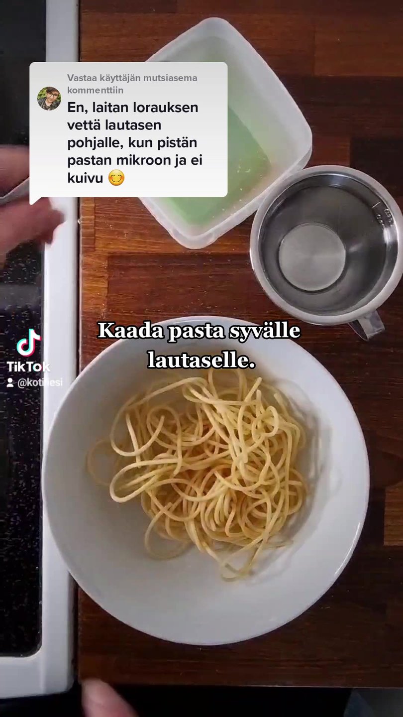 Keitetyn pastan lämmittäminen – elvytä kuiva pasta 